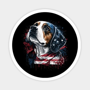 Beagle 4th of July Magnet